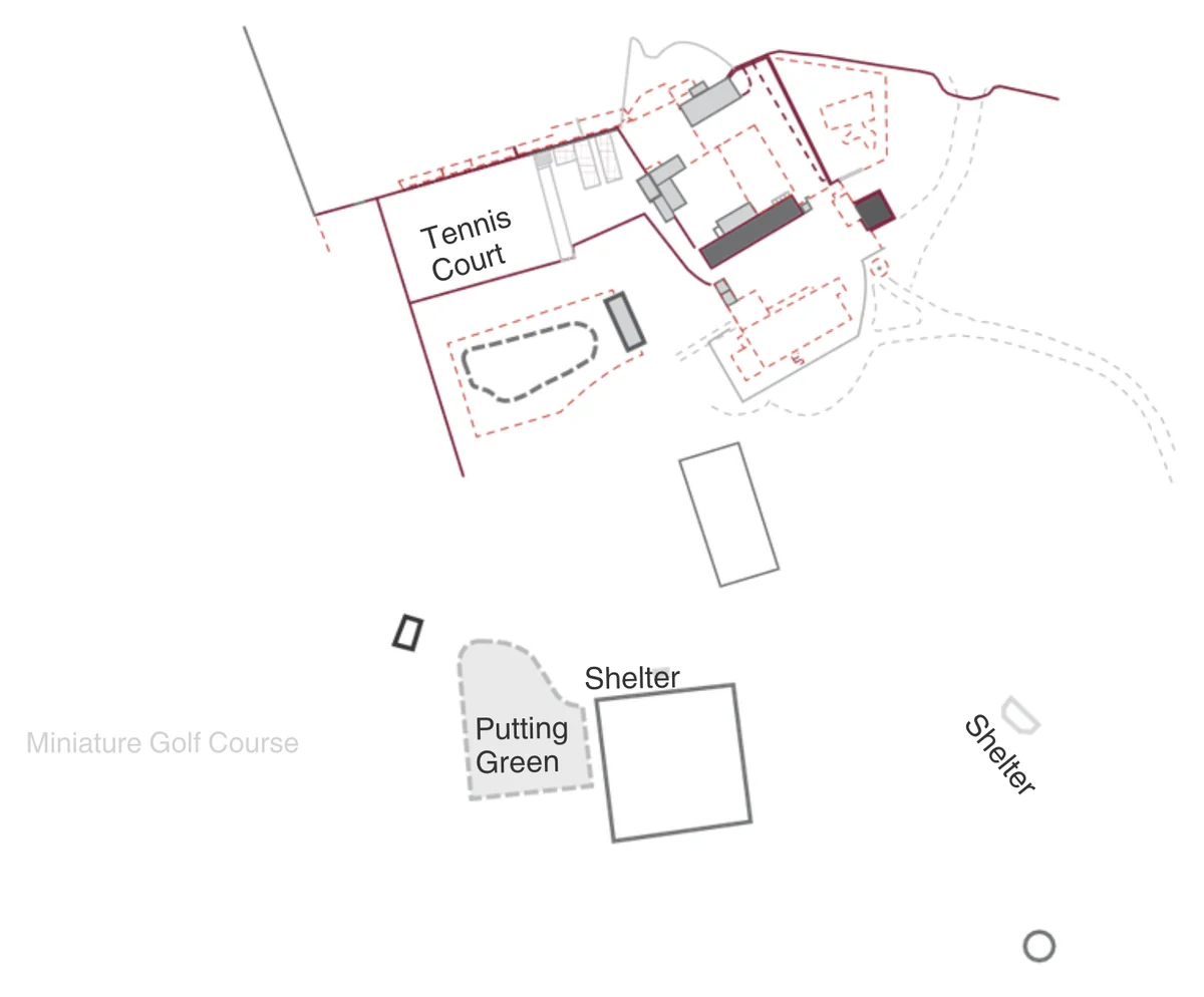 Plan of Horsforth Hall Park in 1950