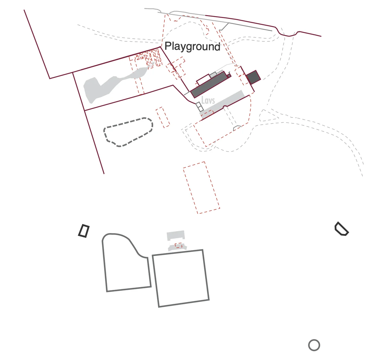 Plan of Horsforth Hall Park in 2015